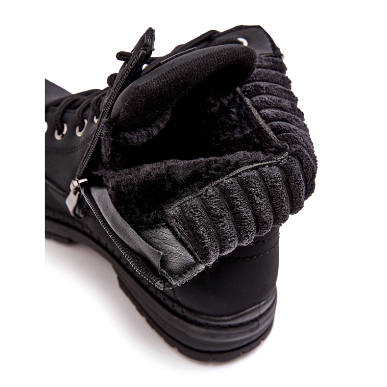 News Isolierte Trapperjacke aus Leder für Damen in Schwarz 2