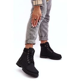 News Isolierte Trapperjacke aus Leder für Damen in Schwarz 4