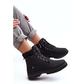 News Isolierte Trapperjacke aus Leder für Damen in Schwarz 5