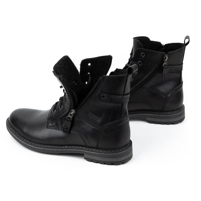 Kampol Herren-Winterstiefel aus Leder 155KAM, schwarz 1