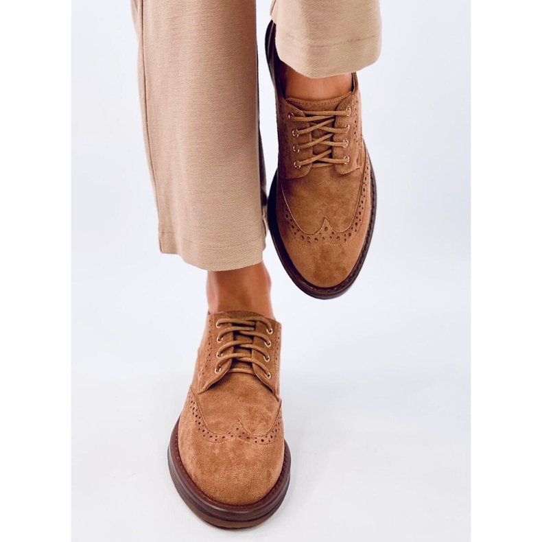 Oxfords Camel High Heels braun 1