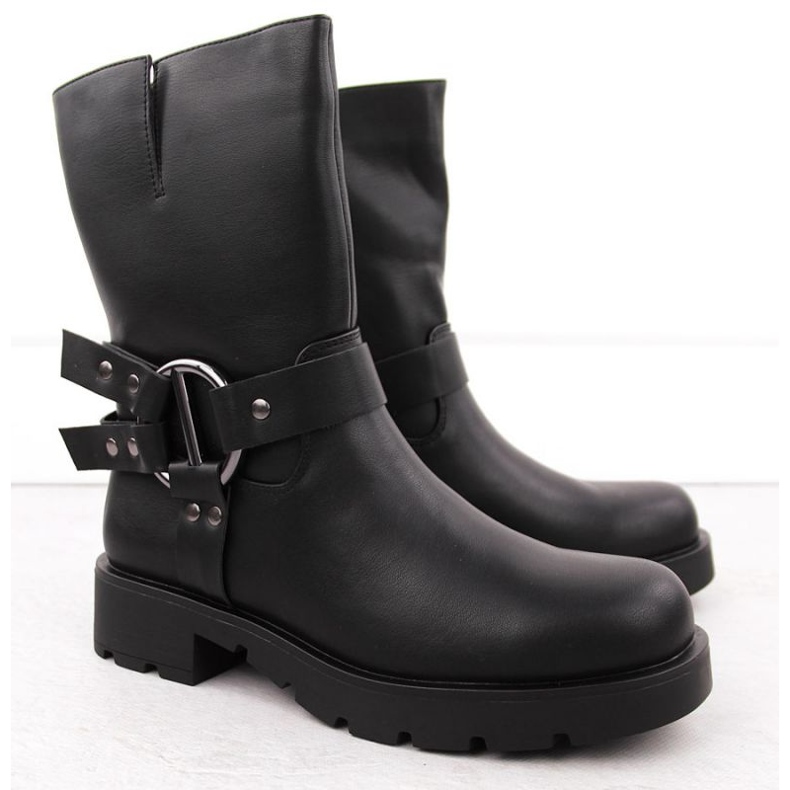 Damen Lederstiefel Isolierte Potocki 54300 Wol277 Schwarz 2