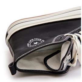 Isolierte Damen-Sneaker auf der Eco-Leder-Plattform Big Star OO274062 Schwarz 1