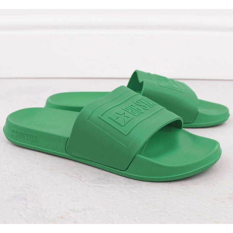 Grüne Herren-Schwimmbad-Strand-Flip-Flops Big Star NN174650 1