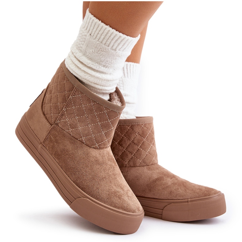 Schneestiefel mit Reißverschluss, isoliert mit Fell Big Star OO274A524 Beige 4