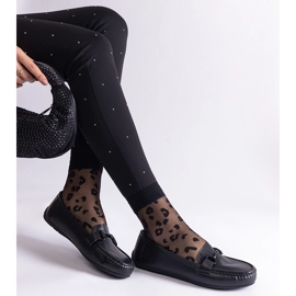 Schwarze klassische Mokassins aus Öko-Leder 2