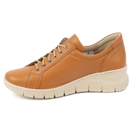 Olivier Damen-Lederschuhe mit dicker Keilsohle, 1236, rot orange 1