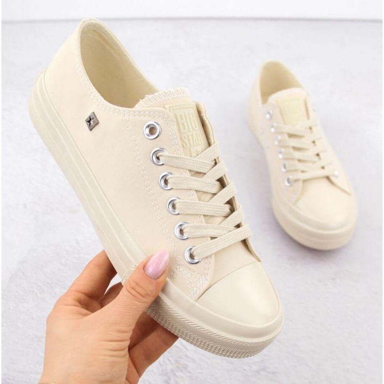 Klassische Frauen -Sneaker Big Star NN274286 Beige 1