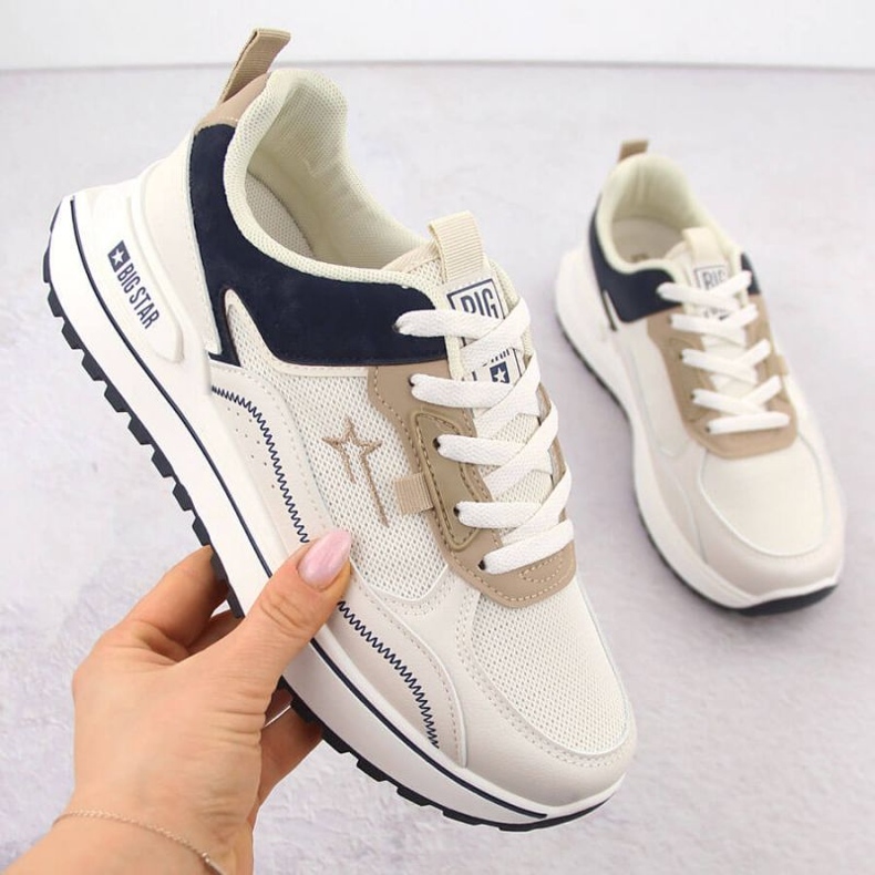 Frauen Sportschuhe Big Star NN274A092 Weiß beige 1