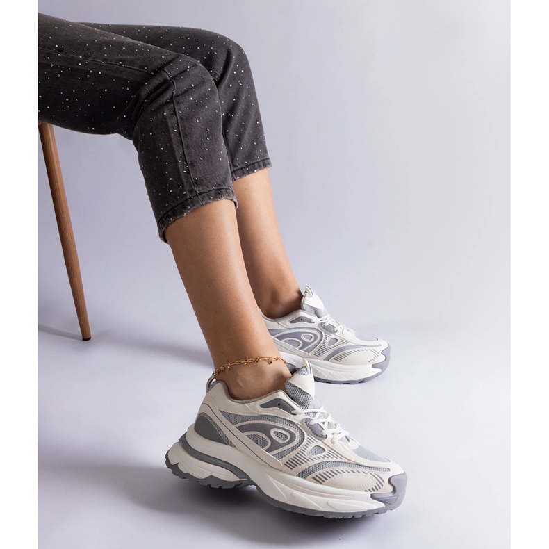 Graue Sport-Sneaker für Damen 2