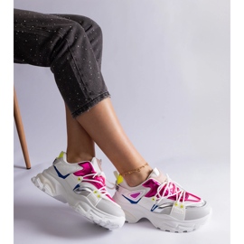 Weiße und rosa Sport-Sneaker 2