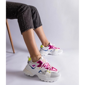 Weiße und rosa Sport-Sneaker 1