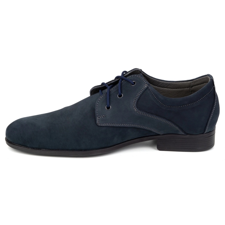 Olivier Elegante marineblaue Leder-Herrenschuhe – Modell 4683 1