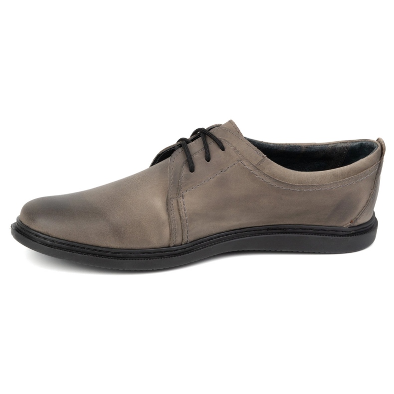 Herren-Freizeit-Lederschuhe 2131 POLBUT grau braun 1