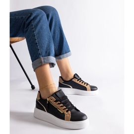 Schwarze Sport-Sneaker für Damen 1