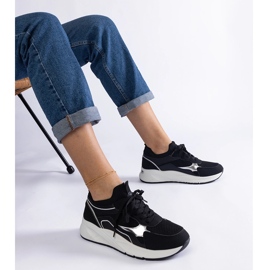 Schwarze Sport-Sneaker für Damen 1