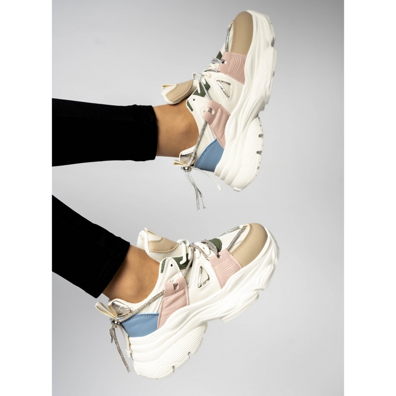 Plateau-Sneaker für Damen beige 1