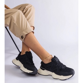 Schwarze Sport-Sneaker für Damen 1