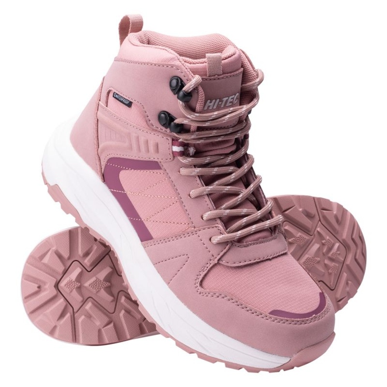 Hi-Tec Rozes Mid WP WOs Trekkingschuhe mit einer Membran rosa 1