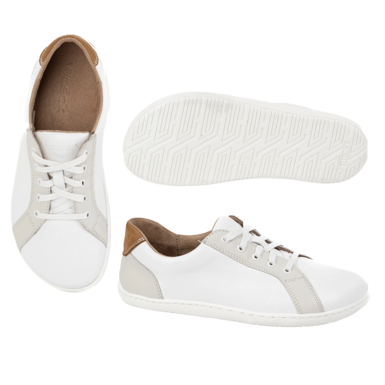 WASAK Minimalistische Barfuß-Lederschuhe für Damen 0743W weiß 1