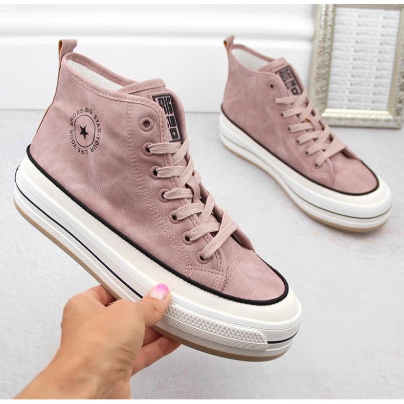 Big Star OO274068 Sneakers auf der rosa Plattform 1