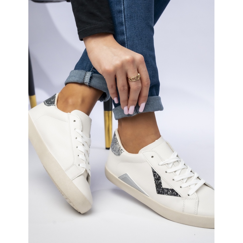 Frauen -Sneaker -Glitzer -Einsätze schwarz 1