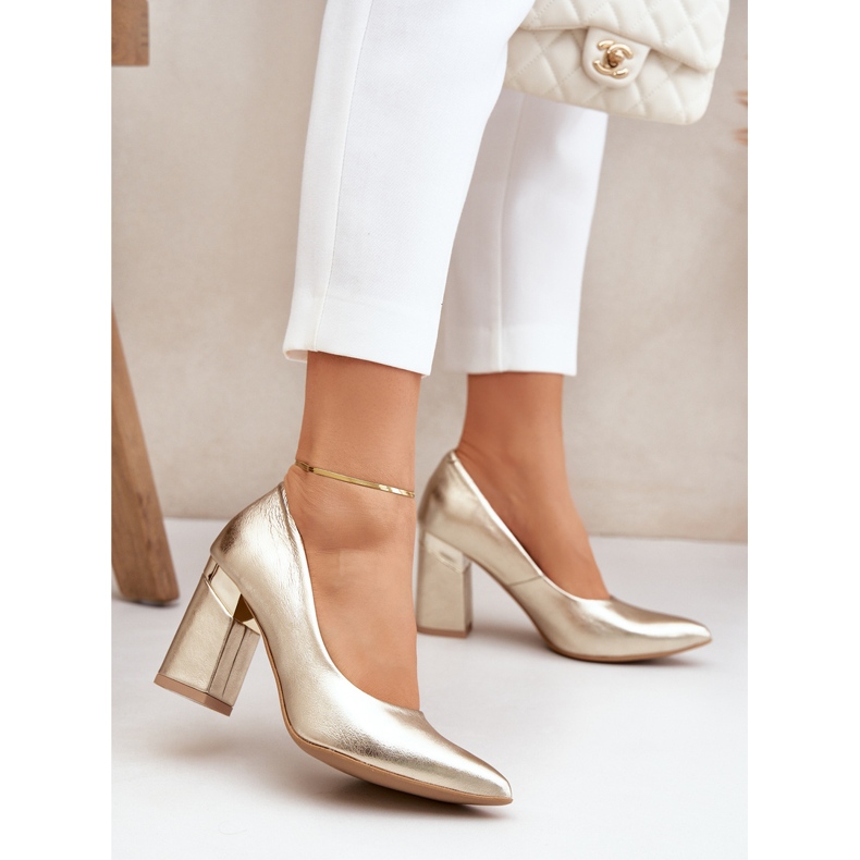 Lewski Shoes Lederpumpen Lewski 3117 Gold Metallic golden 2