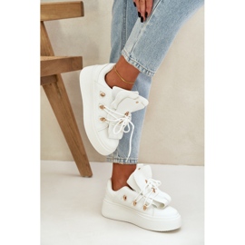 Damen-Plateau-Sneaker, Weiß 3