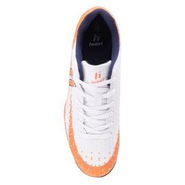 Huari Rasenrecoleti tf weiß-orangefarbene Fußballschuhe 2