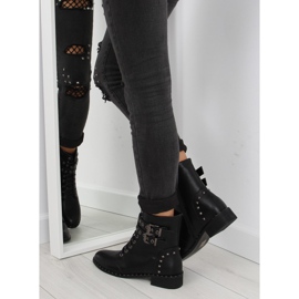 Schwarze Schnürstiefel PE155P schwarz 2