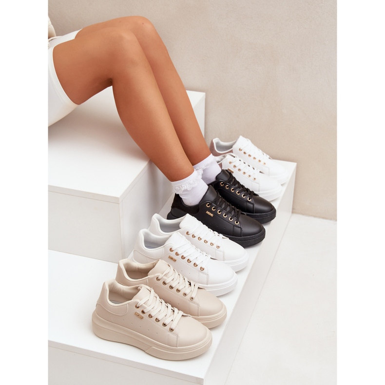 Frauen -Sneaker auf der Plattform um Öko -Leder schwarz 2