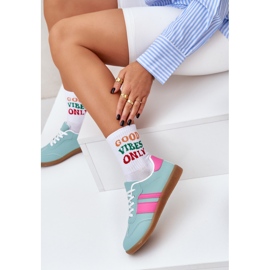 Low Damen -Sneaker mit Öko -Lederminze grün 2