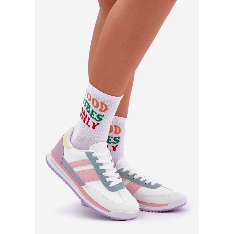 Turnschuhe Sneakers Sportschuhe Multikolor weiß 1