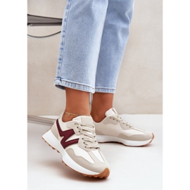 Beige-Bord-Turnschuhe Sneakers Sportschuhe 2