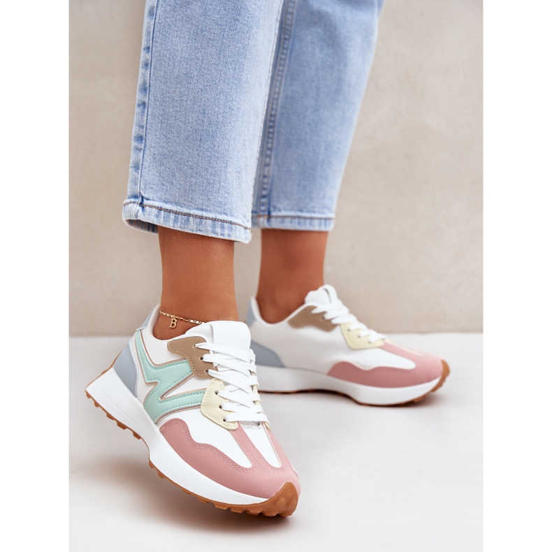 Turnschuhe Sneakers Sportschuhe Multikolor rosa 2