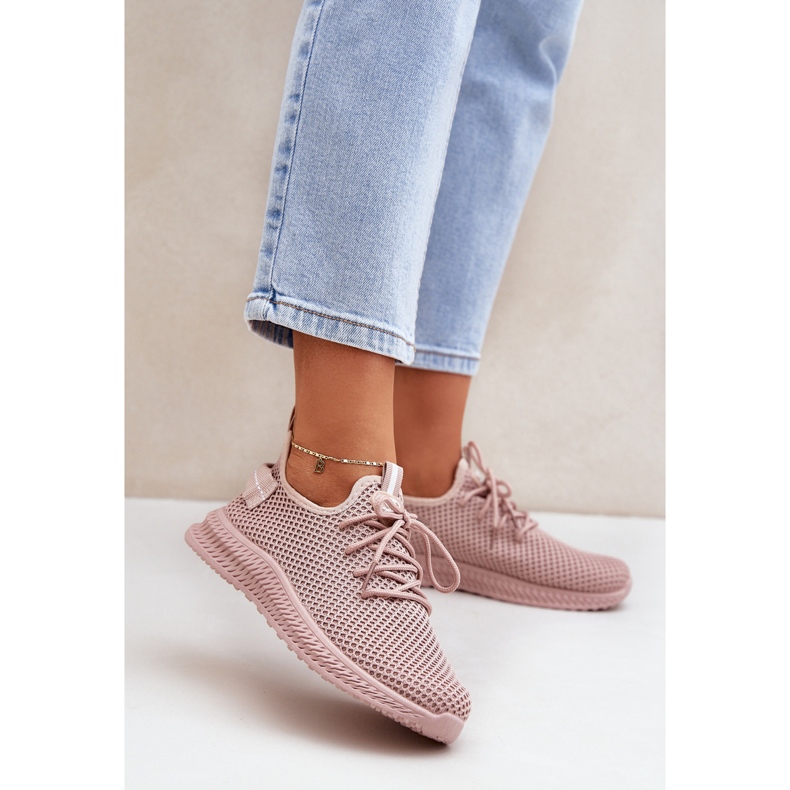 Rosa -mesh -in -pink -in -pink -Sportschuhe 2