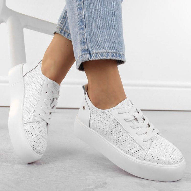 Filippo W PAW524 weiße Lederschuhe 2