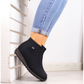 Frauenstiefel isolierte schwarze Rieker in 98251-00 2