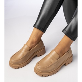 Dunkle Beige -Slipper von Frauen 2