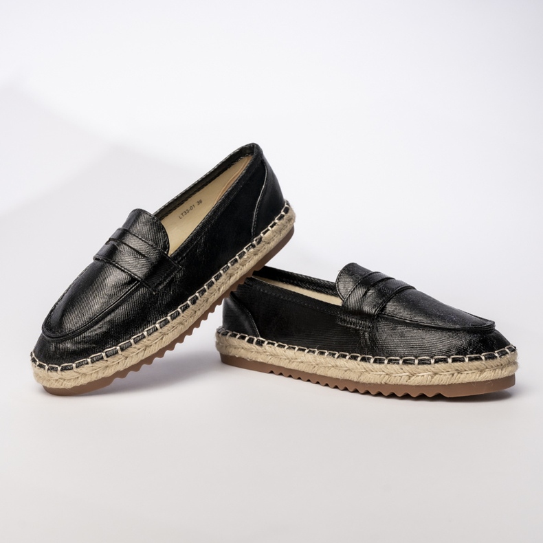 Espadrilles Damenschwarze Slaser 1