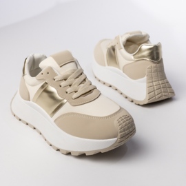 Beige Sport -Sneaker von Frauen 2