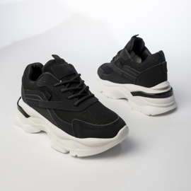 Schwarze Sport -Sneaker von Frauen 2