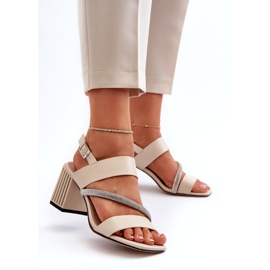 S.Barski Elegante Sandalen der Frauen auf dem Post-Beige MR38-549 4