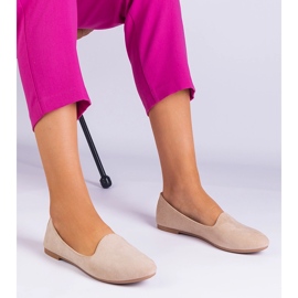 Beige Classic Ballerinas aus Ekozamszu 1
