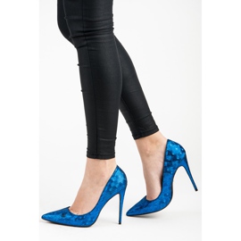 Vices Pins mit Schlangenprint blau 1