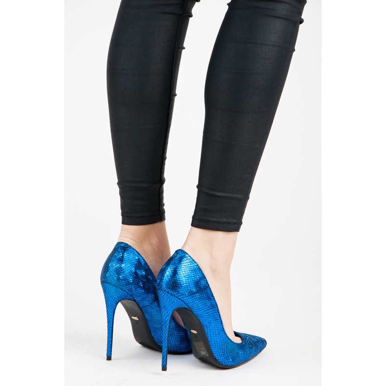 Vices Pins mit Schlangenprint blau 2