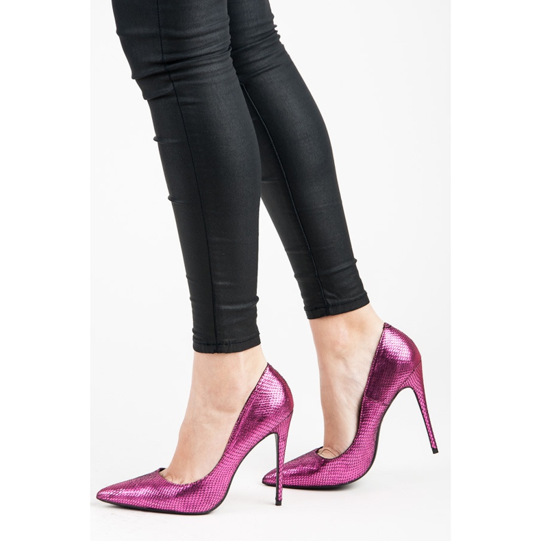 Vices Pins mit Schlangenprint violett 1