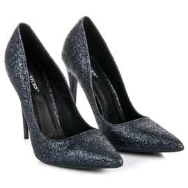 Vices Glitzer-Heels Laster schwarz 1