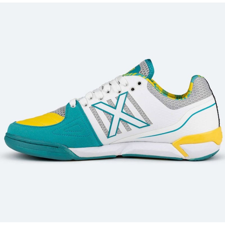 Munich München Prisma 37 in 3116038 Weiße und gelbe Fußballschuhe 1