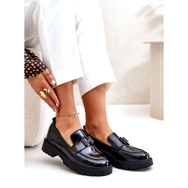 Damen-Lackmokassins Vinceza 62187 Schwarz 7